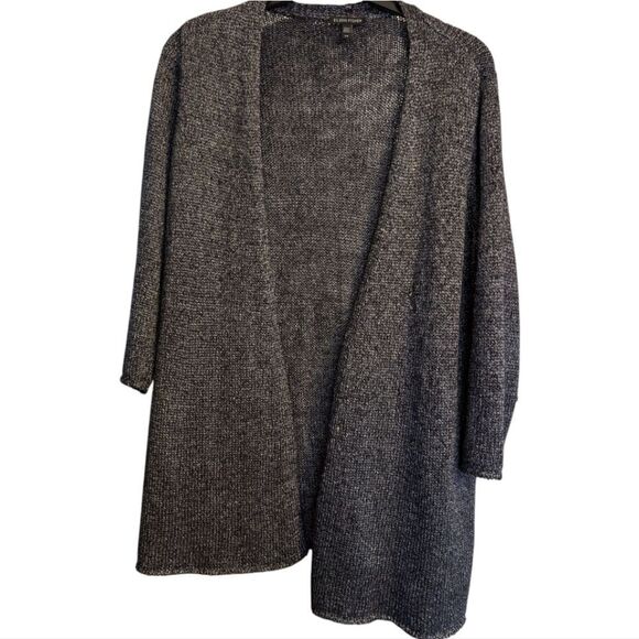 Eileen Fisher linen metallic thread cardigan size small medium - Picture 1 of 6